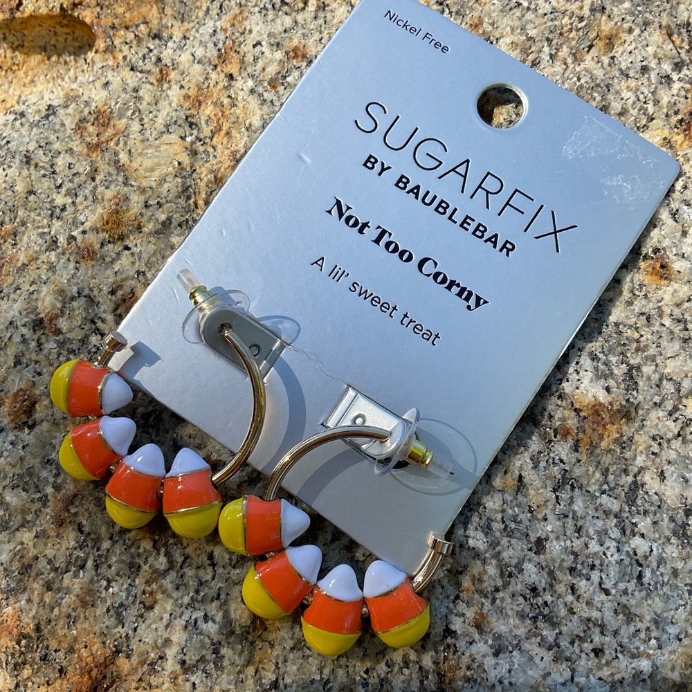 BaubleBar Sugarfix Candy Corn Earrings - Yellow, Orange, White
